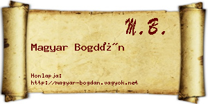 Magyar Bogdán névjegykártya
